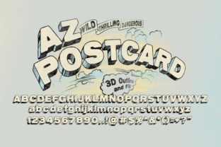 AZ Postcard 3D Font for Bold Marketing Visuals