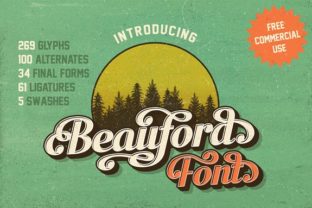 Beauford Font for Retro Branding and Display Design