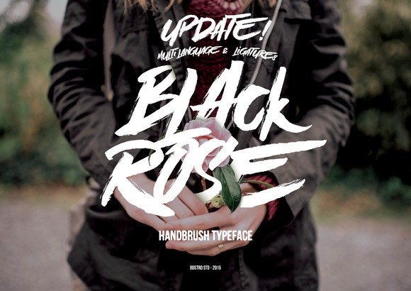 Black Rose Font: Brush Stroke Display Typeface Review