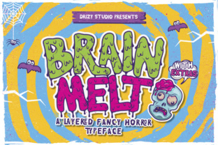 Brain Melt: A Layered Horror Display Font for Halloween
