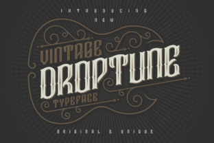 Droptune Font: Vintage Display Typeface for Edgy Branding