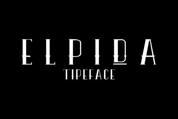 Elpida Font: A Condensed Display Typeface for Handmade Brands