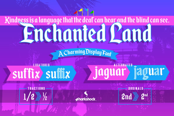 Enchanted Land Font for Handmade Products and Crafts