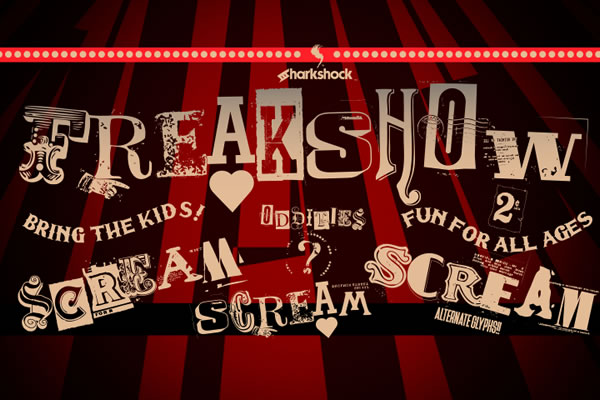 Freakshow Font: A Whimsical Display Typeface for Crafters