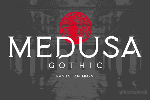 Medusa Gothic Font: Romanesque Serif for Business Logos