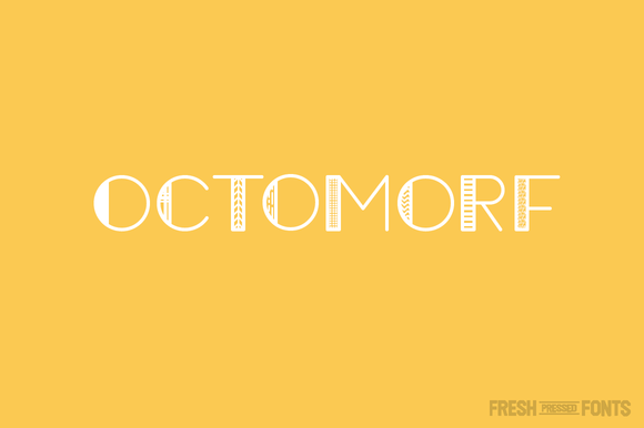 Octomorf: A Versatile Art Deco Display Font With 8 Styles