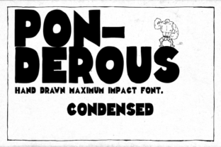 Ponderous Condensed: A Bold, Condensed Display Font