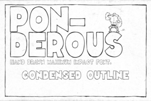 Ponderous Condensed Outline: A Crafter’s Bold Display Font