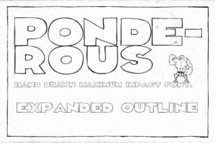 Ponderous Expanded Outline Font for Bold Display Campaigns