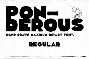 Ponderous Regular Font for Handmade Labels and Branding