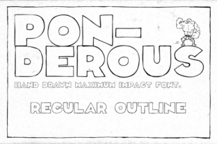 Ponderous Regular Outline Display Font for Web Creators