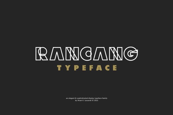 Rancang: An Outlined Display Font for Handmade Products