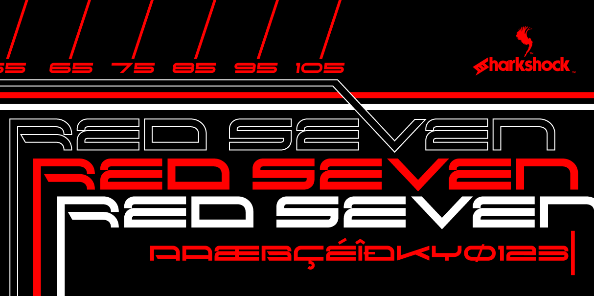 Red Seven Sharp Futuristic Font for Creative Makers