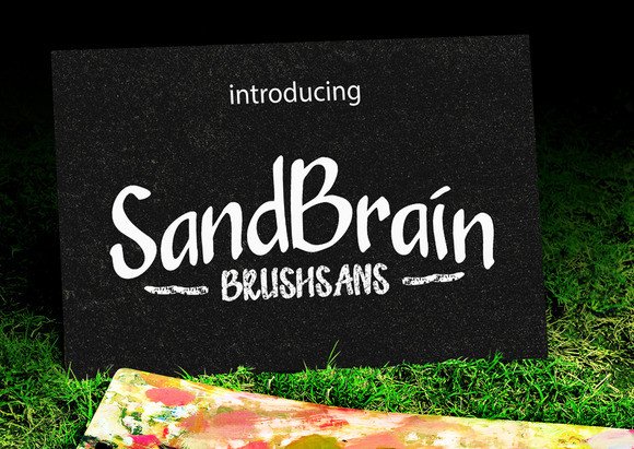 Sandbrain Family: A Handwritten Display Font for Consistent Business Branding