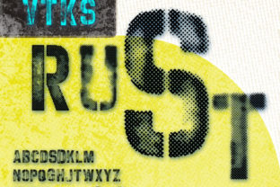 VTKS Rust: The Grunge Display Font for Bold Campaigns